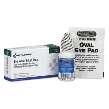 First Aid Only™ Eyewash Set W-eyepads And Adhesive Strips, 4 Pieces freeshipping - TVN Wholesale